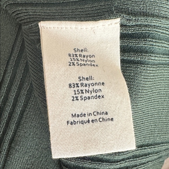 L’AGENCE Shelby Olive Green Midi Ribbed Knit Sleeveless Dress Size S Sweater - Picture 11 of 12